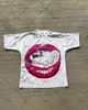 Męskie koszulki American Pure Cotton Lip Print Oversed T-shirt Men Y2K retro harajuku top swobodna marka mody High Street krótkie rękawy