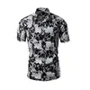 Heren T-shirts 2024 Zomer Multi Gekleurd Jacquard Shirt Met Korte Mouwen Casual Bloemen