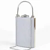 Novo produto bolsa de banquete de celebridade princesa pequena bolsa quadrada fashion corrente bolsa para celular material flash bolsa qipao 240222 240222