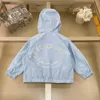 Luxury baby jackets Fresh Blue child Sunscreen clothing Size 100-160 kids Hooded coat Mesh lining boys girls Outerwear 24Feb20