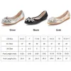 Kunwfnix Düğün Daireleri Kadın Katlanabilir Balerin Balinin Rhinestone Flat Shoes üzerinde Flat Ayakkabılarda 903 398 962