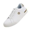 Up Cut Lace Low Tljiang Women's Leather Fashionable and Bekväm guld Casual Sports Shoes 315 33768