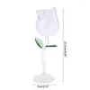 Vinglas Rose Flower Shaped Transparent Martini Glass Drinking Cocktail Cups Material Perfekt för barbröllopsfester