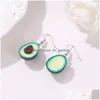 Pendentif Colliers Nouveauté Fruits Avocat Boucles D'oreilles Dangle Collier Porte-clés Ensemble Pour Femmes Fille Creative Doux Y Mignon Charmes Dhgarden Dhga8