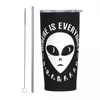 Tumblers Geek Equation Fermi Paradox där utlänningar Tumbler Vakuumisolerat Storm Area 51 UFO Saucer Thermal Cup Outdoor Mug Bottle