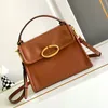 Genuine Leather Plain Shoulder Bag Totes Underarm Designer Handbag Purse Vintage Shopping Bags Crossbody Handbags Flip Women Wallet Adjustable strap