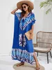 Casual Dresses Printed Beach Cover Up Vacation Beach Kjol Bikini Sun Protection Jacket, Ytter Cover Up