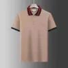 Polo-Designer-Polohemden für Herren, modisch, Fokus, Stickerei, Schlange, Strumpfband, kleine Bienen, Druckmuster, Kleidung, Kleidung, T-Shirt, Schwarz und Weiß, Herren-T-Shirt, Flyword123