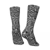 Erkek Çorap Çılgın Sıkıştırma Geometrik Kaşmir Paisley Çorap Erkekler için Harajuku Siyah ve Beyaz Dikişsiz Desen Mürettebat Yenilik