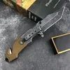 F023 Couteau pliant à ouverture rapide 3,46 '' 5Cr13Mov lame 420 acier et poignée G10 multifonctionnel chasse en plein air Camping couteau de poche outil de survie de défense BM 533 535