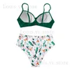 Mulheres Swimwear Biquinis Set Mulheres Maiô Cintura Alta Biquíni Sexy Push Up Duas Peças Maiôs Vintage Maiô Duas Peças Beach Club Party Traje De BaO T240222