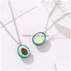 Pendentif Colliers Nouveauté Fruits Avocat Boucles D'oreilles Dangle Collier Porte-clés Ensemble Pour Femmes Fille Creative Doux Y Mignon Charmes Dhgarden Dhga8