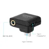 Microphones BOYA OA1 Mini Microfon Audio Adapter with 3.5mm TRS Microphone Port TypeC Charging Port Replacement for DJI OSMO Action Camera