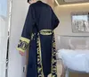 豪華な新しいライトブラックゴールド印刷のトレンドローブウインドブレーカーパレスファッションホームロングメン女性ジャケットトレンチコートホワイト