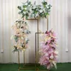Fiori decorativi Coloful Matrimonio Composizione floreale Fiore artificiale Fila Tavolo Piombo stradale T Palco sullo sfondo dello sfondo