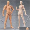 Vävnadslådor servetter Artist Art Målning Figur Sketch D Manlig kvinnlig rörlig kropp Chan Joint Action Toy Model Mannequin Drop Deliv DHMW5