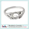 Rings Beadsnice Sterling Silver 925 Rings Fine Jewelry Round Accessories Diy Semi Mount Gem Ring Setting Diamond Wedding Ring