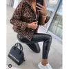 2024 New Leopard Jean Jacket Trendy Washed Old Tassel Denim Jacket Women