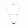 Hanger Kettingen Cz Regenboog Cirkel Hangers Ketting Voor Vrouw Mode Koperen Inleg Zirkoon Lange Gouden Ketting Trendy Party Wo Dhgarden Dhiyl