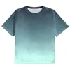 Herr t-skjortor gradient män t-shirt 5xl sommar kort ärm grafisk färgglad casual rund hals lösa tees toppar ropa hombre