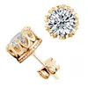 Stud Earrings For Girls Fashion Jewelry Gifts Cubic Zirconia Round Women Men 925 Sterling Sier Zircon Crystal Diamond Drop Delivery Dhbo2