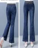 Women's Jeans Flare Women Elastic High Waist Skinny Denim Pants Vintage Korean Strench Vaqueros Big Size 4xl Ankle-length Kot Pantolon