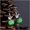 Stud Mode 6 Farben Schöne Rosa Opal Apple Kristall Ohrstecker Für Frauen Mädchen Sier Weihnachten Earing Schmuck Geschenk Drop Lieferung J Dhmnh