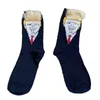 Adult socksTrump, Trump, Personality, Blonde Hairstyle, Hair Socks, Cotton Mid-Leg Cotton Socks, Spoof