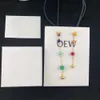 Loews Earrings Designer Women Original Quality Charm Fashion Colorful Earrings Colorful Stone Ball Long Irregular Earrings