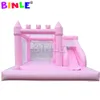 wholesale 3 en 1 blanc gonflable maison de rebond PVC commercial château gonflable Jumper videur sautant combo avec piscine à balles et toboggan pour photos tir idées de fête d'enfants