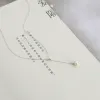 Naszyjniki Ashiqi 78 mm Naturalny słodkowodny naszyjnik Pearl 925 Srebrny biżuteria dla kobiet