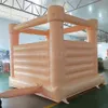 wholesale outdoor activities 4.5x4.5m (15x15ft) With blower inflatable wedding bouncer jumping bouncy castle for kids all pvc white house for birthday party