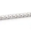 925 prata esterlina banhada a ouro 3mm 4mm 5mm 6/7/8 polegadas diamante moissanite pedra preciosa tênis corrente pulseira masculino feminino jóias