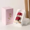 Novas flores decorativas grinaldas rosa luz artificial galáxia rosa lâmpada com borboleta e colorido led rosa flores em vidro presentes alimentados por bateria para mulheres