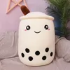 Simpatico cartone animato di peluche Cuscino a forma di tazza di tè a bolle Cuscino morbido per lo schienale Creativo divertente Boba Perla Cuscini al latte Regali per il compleanno dei bambini