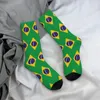 Chaussettes pour hommes toutes saisons drapeau national du brésil Harajuku bas de sport de haute qualité pour hommes femmes cadeau d'anniversaire