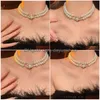 Designer High Quality Empress Dowager Double Pearl Magnetic Necklace Womens Light End Accessories Mti Layered Outlier Neckchain Colla Dhen7