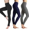 Outfit Dames Taille Buikcontrole Legging Compressie Hoge taille Yogabroek Workout Afslanken Effen legging Plus maat