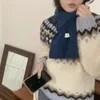 스카프 레터 울 스카프 캐시미어 숄 따뜻한 한국 스타일의 단색 겨울 커플