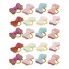 Abbigliamento per cani 20 pezzi Fiocchi per peli di animali domestici Colore brillante Adorabile anello elastico misto per toelettatura per matrimonio