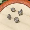 Серьги 1 Пара Fengbaowu Natural Rough Stone Pyrite Serging Stud 925 Серебряная серебряная мода подарок для женщин