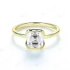 Pierścienie Kuololit 2ct Asscher Cut Moissanite Pierścienie dla kobiet solid 18K 14K 10K 925 Sliver Żółte Złoto na rocznicę zaangażowania ślubu