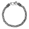 Bracelets BOCAI S925 Bracelets en argent Sterling pour hommes femmes Vintage classique motif de paix 4mm 5mm 6mm 7mm 8mm Twistchain Argentum bracelet