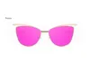 Lunettes de soleil œil de chat Poilt lunettes de soleil miroir femmes plat offre spéciale marque de mode concepteur lunettes de soleil dame UV400 PurpleL2402