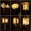 Altre forniture per feste per eventi Fai da te stile retrò cinese portatile incredibile fiore fiore lampada luce lanterne incandescenti per Midautumn Festi Dh9Y4