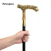 Golden Tiger Handle Luxury Pattern Walking Stick Party Fashion Elegant Walking Stick Decorative Cospaly Cane Knob Crosier 90cm