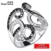 Anillos de racimo DreamCarnival1989 Gran oferta Precio mínimo Mujeres góticas Liquidación en stock Tamaño limitado Cantidad pequeña Color negro dorado