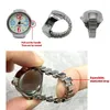 Anéis de cluster moda mini punk dedo relógio elástico cinta liga relógios criatividade relógio quartzo mulheres homens casal jóias