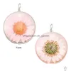 Charms nyaste kreativa designglas Dired Flower Small Daisy Ball Shape Pendant för halsband örhängen Colorf Transparent DIY smycken Dr DH4RC