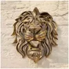 Decoratieve objecten beeldjes vinden grote leeuwenkop wandmontage kunst scpture hars ambachten club decoratie slaapkamer binnen dier hang Dhwcq
